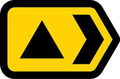Direction of temporary diversion route — UK road sign