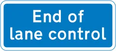 End of a system of lane control light signals — UK road sign