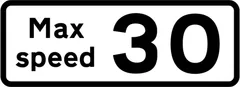 Road sign for question 43