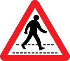 Zebra crossing ahead — UK road sign