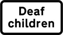 Deaf children likely to cross road ahead — UK road sign