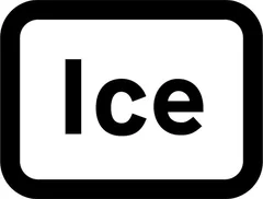 Ice ahead — UK road sign