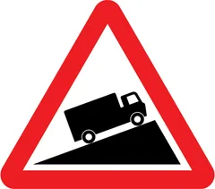 Slow moving vehicles likely on incline ahead — UK road sign
