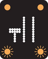 Closure of one lane of a three lane carriageway ahead — UK road sign