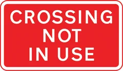Zebra or signal controlled crossing temporarily out of use — UK road sign