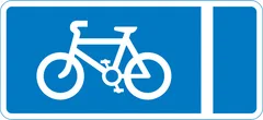 With-flow cycle lane — UK road sign