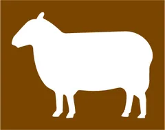 Tourist symbol for England and Wales: farm park — UK road sign