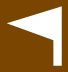 Tourist symbol for England and Wales: golf course — UK road sign