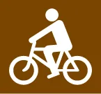 Tourist symbol for England and Wales: cycle hire — UK road sign