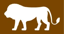 Tourist symbol for England and Wales: safari park — UK road sign