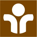 Tourist symbol for England only: sports centre — UK road sign
